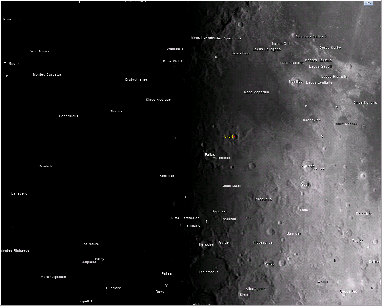 Lunar -V naciendo del crater Ukert